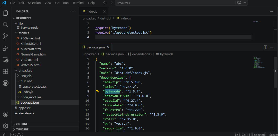unpacked electron app with asar